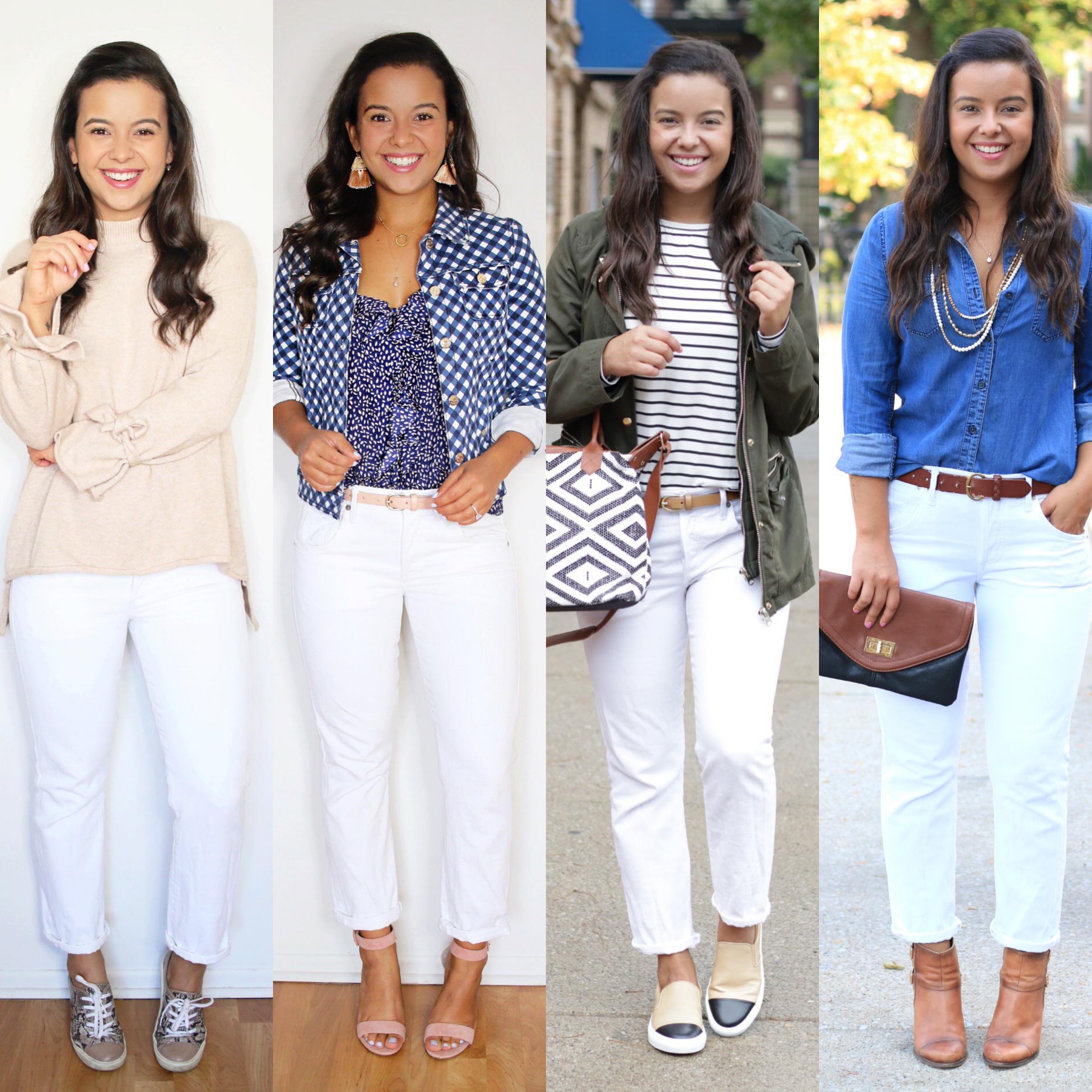 Tips for women's white shirt. What color do you wear under white