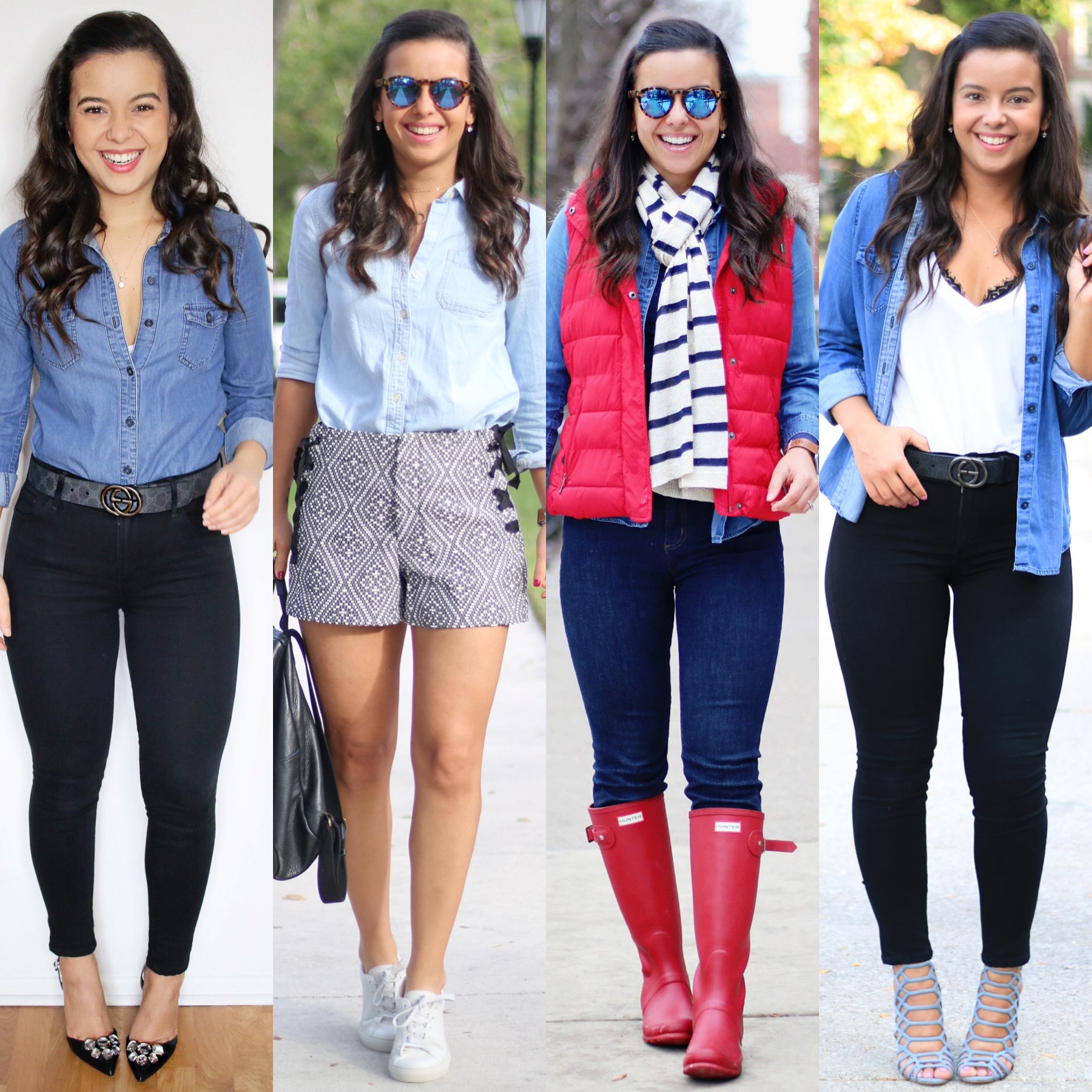 How To Wear A Denim Shirt For Every Season (30+ Looks)
