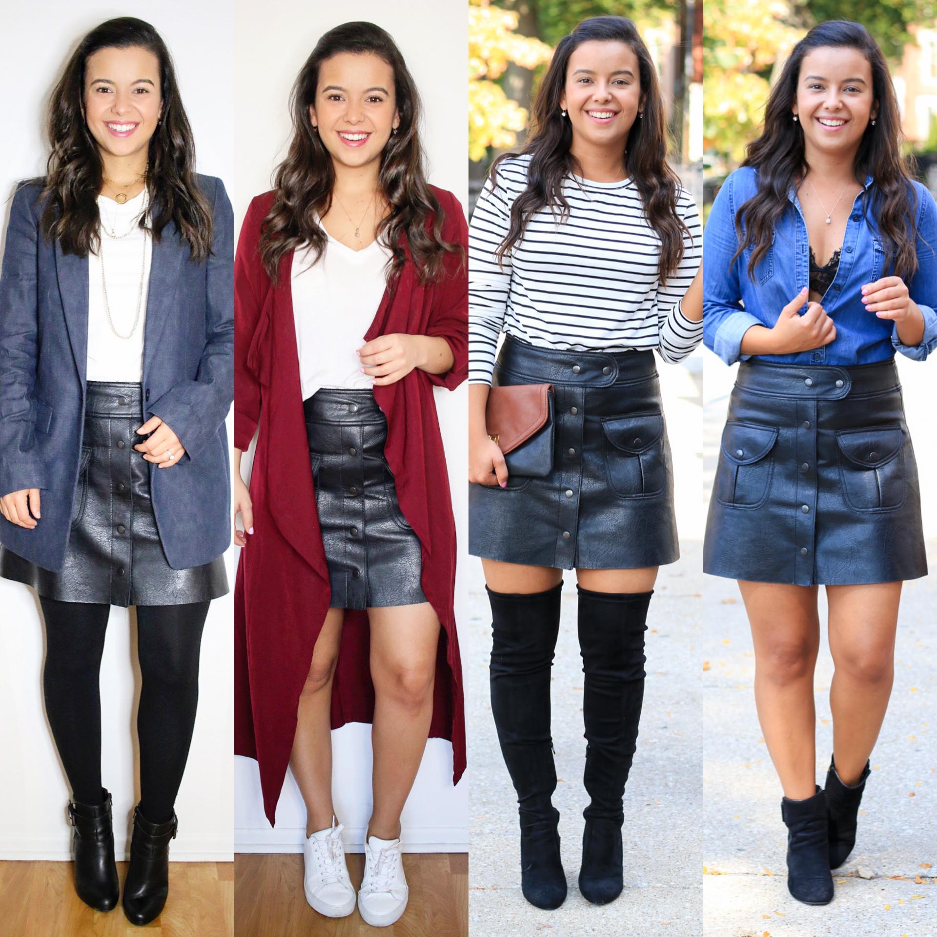 10 Black Leather Skirt Outfit Ideas You Can Wear This Fall & Winter